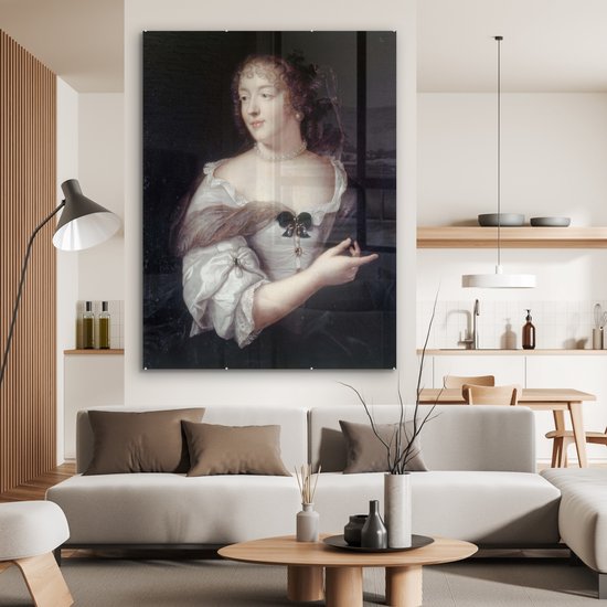 MuchoWow® Peinture sur verre 120x160 cm - Peinture sur verre acrylique - Marquise de Sévignée - peinture de Claude Lefèbvre - Photo sur verre - Peintures