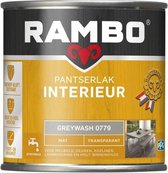 Rambo Pantserlak Interieur - Transparant Mat - Houtnerf Zichtbaar - Greywash - 1.25L