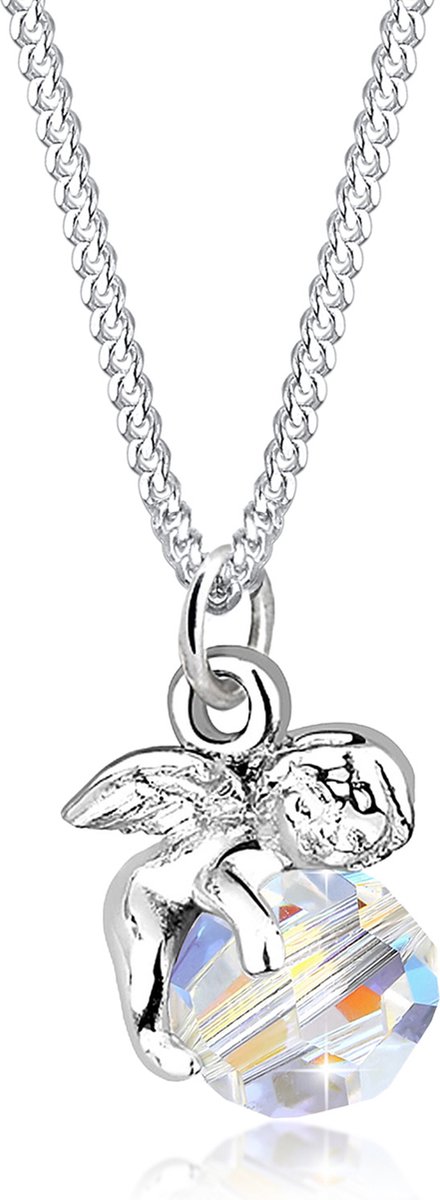 Elli - Halsketting - Dames Hanger Engel met Kristal in 925 Sterling Zilver - Dames