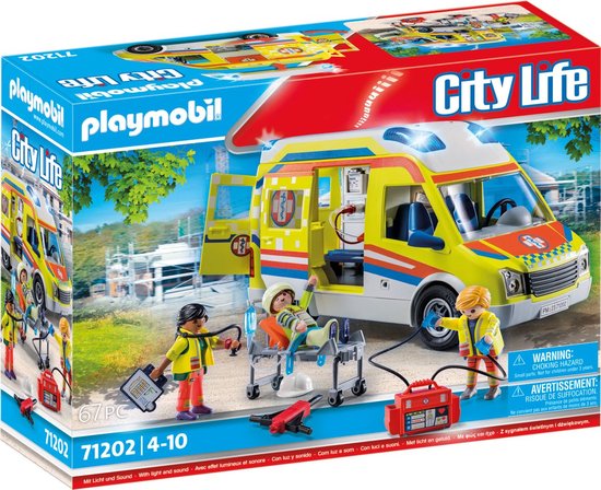 PLAYMOBIL City Life Ambulance met licht en geluid - 71202 cadeau geven