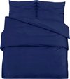 vidaXL Housse de couette 200 x 200 cm Microfibre Bleu marine