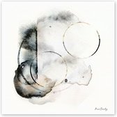 Dibond - Reproduction / Oeuvre / Art / Abstrait / - Wit / noir / gris / beige - 80 x 80 cm
