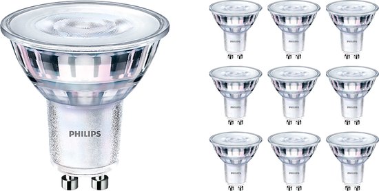 Voordeelpak 10x Philips Corepro LEDspot GU10 PAR16 4W 350lm 36D - 840 Koel Wit | Vervangt 50W.