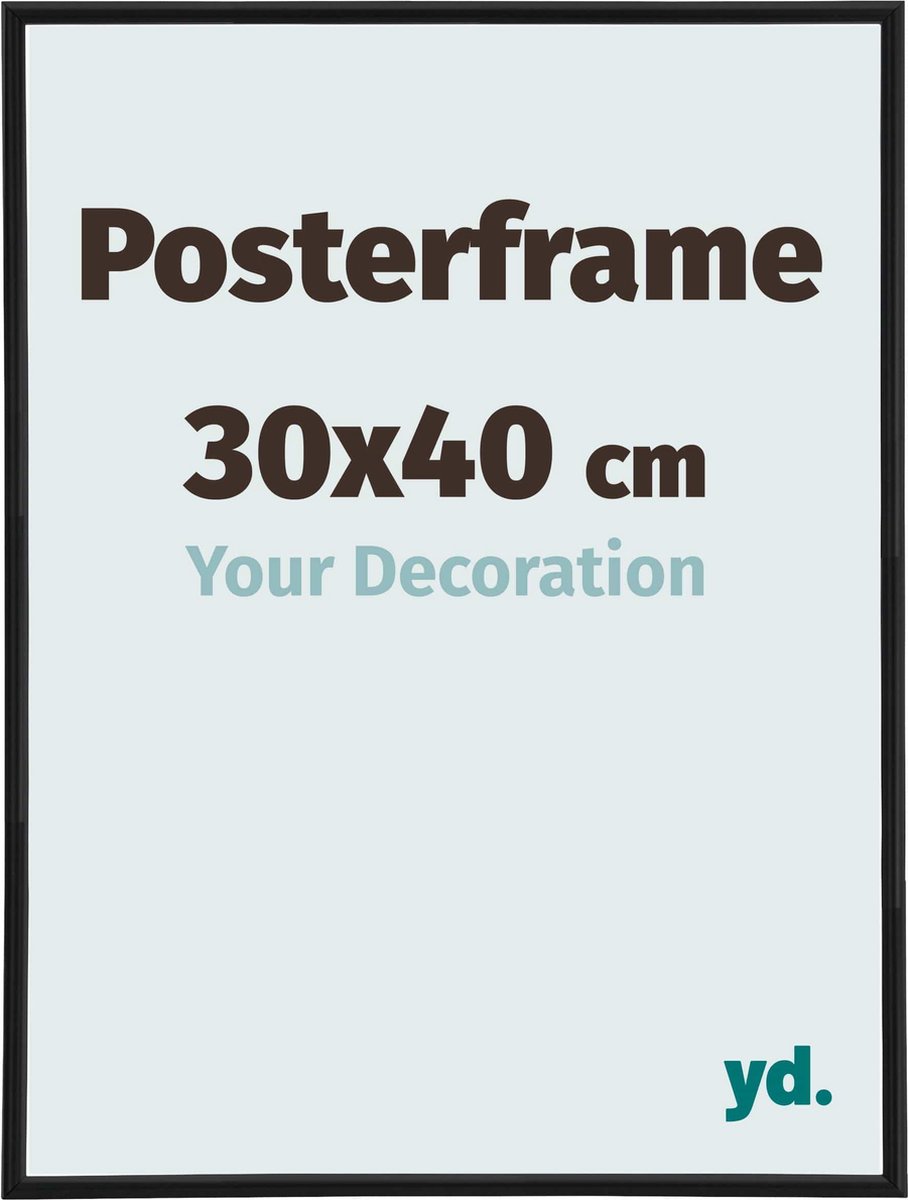 yd. Your Decoration - Posterlijst 30x40 cm - Kunststof - Zwart Mat - Paris