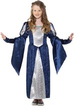 Smiffys Kinder Kostuum -Kids tm 6 jaar- Medieval Maid Girl Blauw