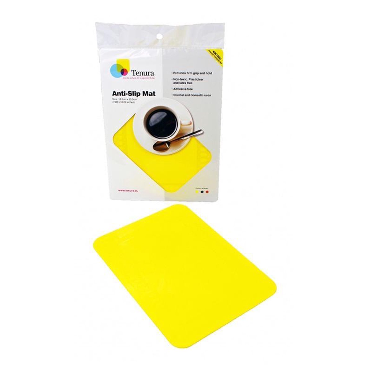 Goedkoopste Anti-slip matten rechthoekig - L 255 x B 185 mm geel - Able2