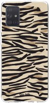 Casetastic Samsung Galaxy A71 (2020) Hoesje - Softcover Hoesje met Design - Savannah Zebra Print