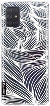 Casetastic Samsung Galaxy A71 (2020) Hoesje - Softcover Hoesje met Design - Wavy Outlines Print