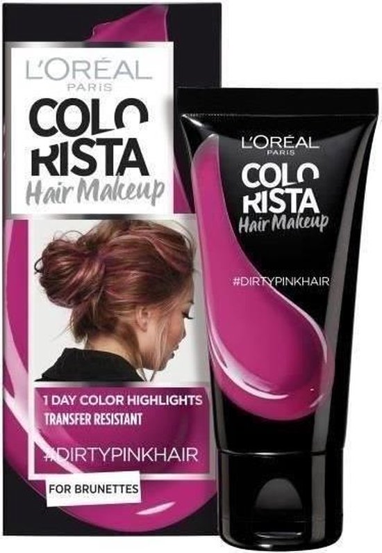 L'Oréal Paris Colorista Hair Makeup - DirtyPink - 1 day highlights