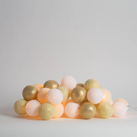 Cotton Ball Lights Sparkling lichtslinger goud Touch of gold 10