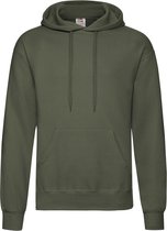 Fruit of the Loom capuchon sweater olijfgroen voor volwassenen - Classic Hooded Sweat - Hoodie - Heren kleding XL (EU 54)