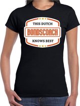 Oranje / Holland supporter bondscoach t-shirt zwart voor dames L