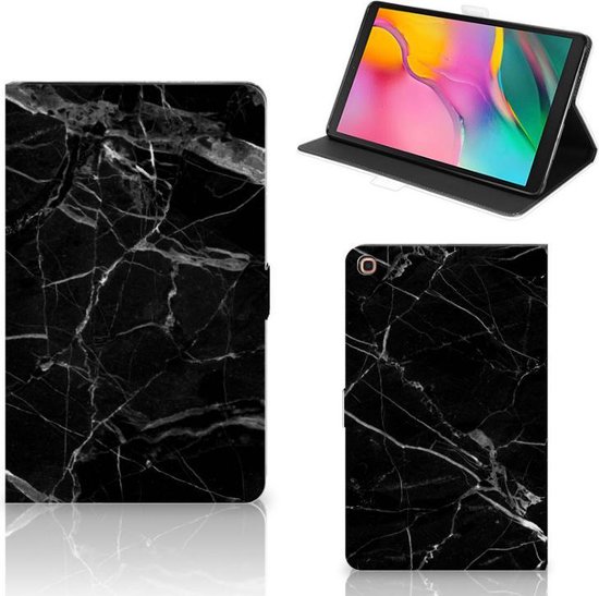 formule toewijding Alert Leuk Tablet hoesje Samsung Galaxy Tab A 10.1 (2019) Marmer Zwart | bol.com