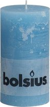 Bolsius Rustiek Stomp -  130x68mm -  aqua - 4 Stuks