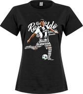 Ronaldo Script Dames T-Shirt - Zwart - M