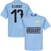 Uruguay D. Laxalt 17 Team T-Shirt - Licht Blauw - XS