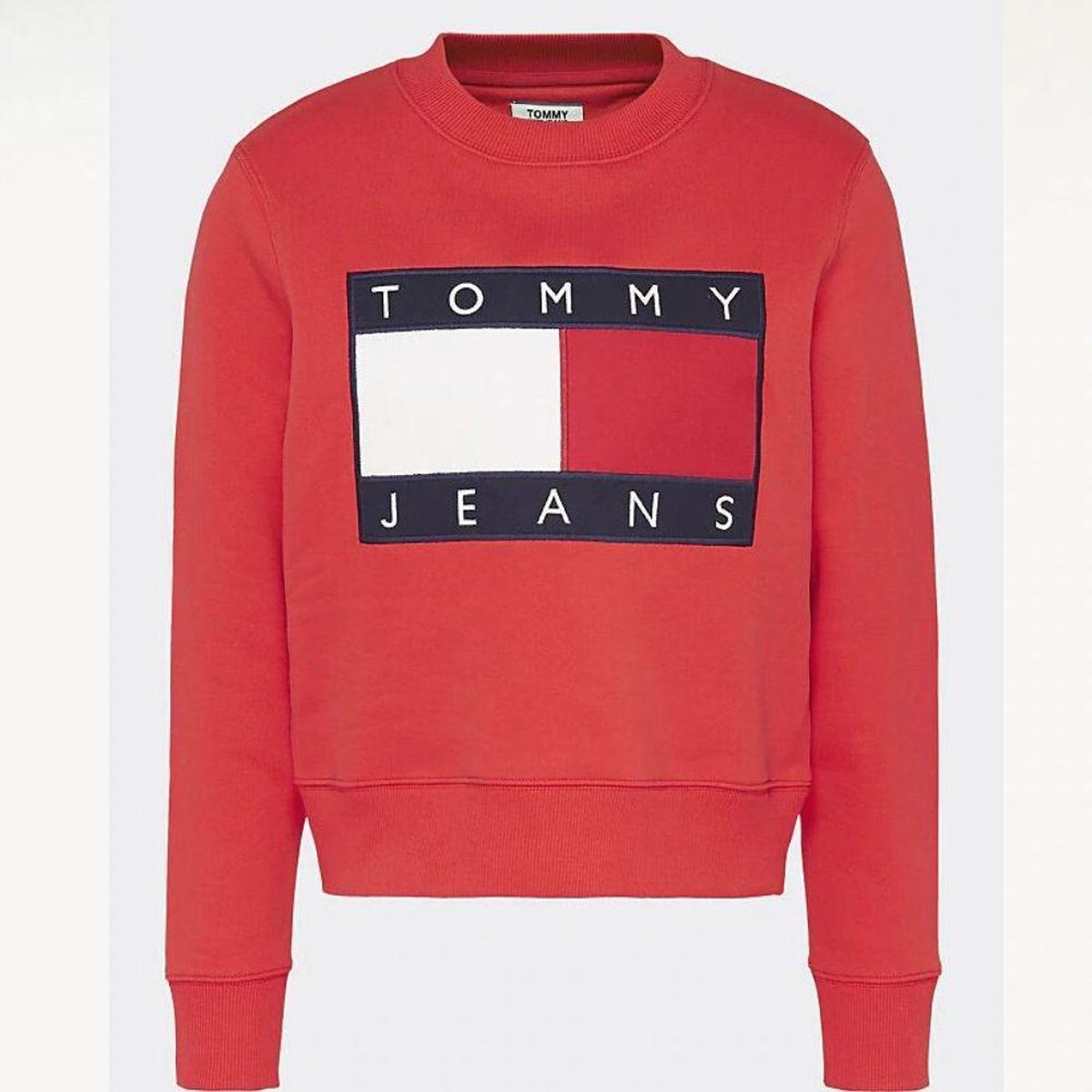 Tommy Jeans Sweater Flag Racing Red | bol.com