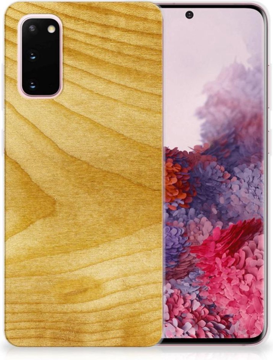 TPU Hoesje voor Samsung Galaxy S20 Bumper Hoesje Licht Hout