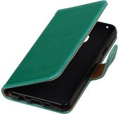 Wicked Narwal | Premium PU Leder bookstyle / book case/ wallet case voor Samsung Galaxy A3 2016 A310F Green