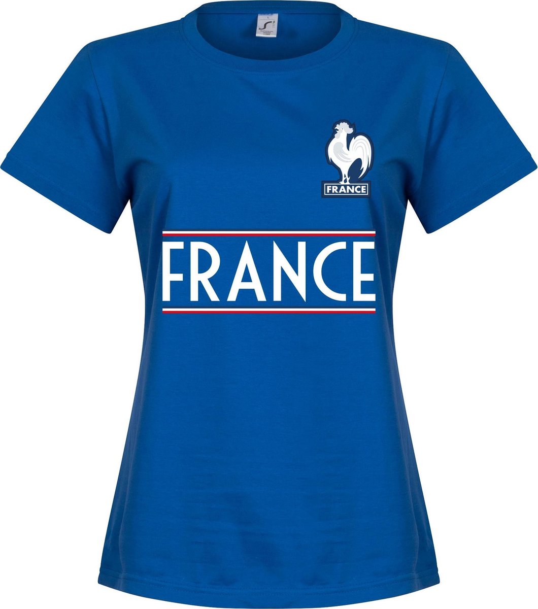 Frankrijk Dames Team T-Shirt - Blauw - XXL