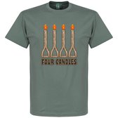 Four Candles T-Shirt - Grijs - M