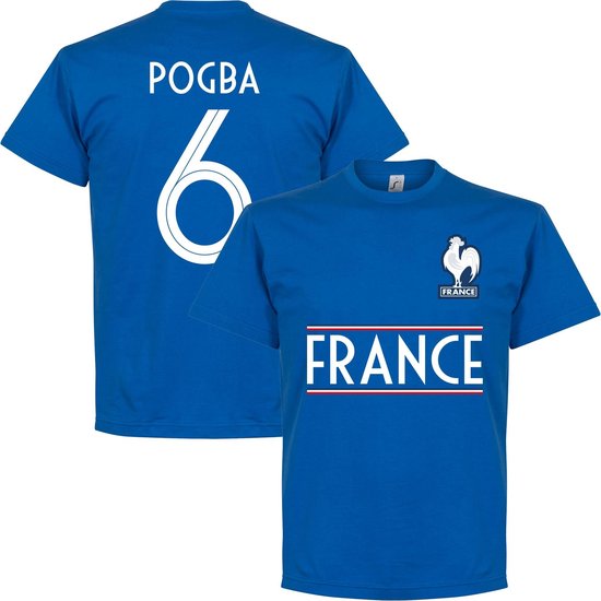 Frankrijk Pogba 6 Team T-Shirt - Blauw - XL