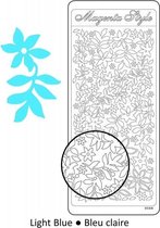 Vaessen Creative Sticker - 10x23cm - 10st - lichtblauw solid flowers