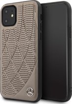 iPhone 11/XR Backcase hoesje - Mercedes-Benz - Effen Bruin - Leer