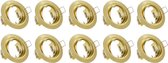 Spot Armatuur 10 Pack - Trion - GU10 Fitting - Inbouw Rond - Mat Goud Aluminium - Kantelbaar Ø83mm - BSE