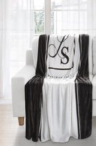 Luxe bed_deken_Brulo_Polyester_sprei _Wit;Zwart_220 x 240 cm