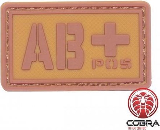 Zwarte patch met POS geborduurde stof met