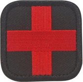Medische Geborduurde Patch Embleem Met Klittenband - Rode kruis