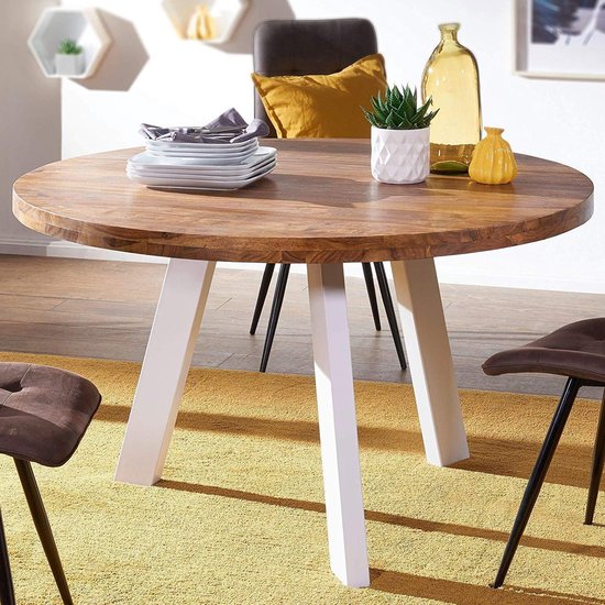 VASAGLE LBT91X Bartafel, industriële keukentafel, eettafel met massief