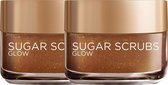 L'Oréal Paris Skin Expert Sugar Scrubs Glow met Druivenpitolie - 2 x 50 ml - Multiverpakking