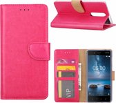 Portemonnee hoesje voor Nokia 3 book case met pasjes Pink