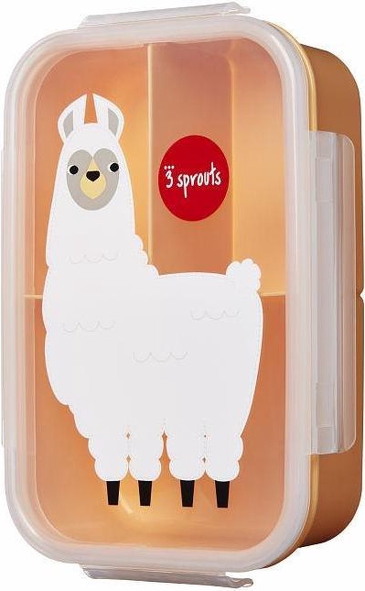 3 Sprouts Bento Box Peach Llama