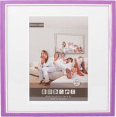 3D Houten Wissellijst - Fotolijst - 70x70 cm - Helder Glas - Violet / Wit met Spacer