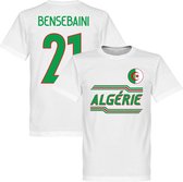 Algeije Bensebaini 21 Team T-shirt - Wit - 3XL