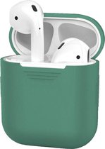 Siliconen Hoes voor Apple AirPods 2 Case Ultra Dun Hoes - Midnight Green