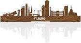 Standing Skyline Tilburg Notenhout - 60 cm - Woondecoratie design - Decoratie om neer te zetten - WoodWideCities