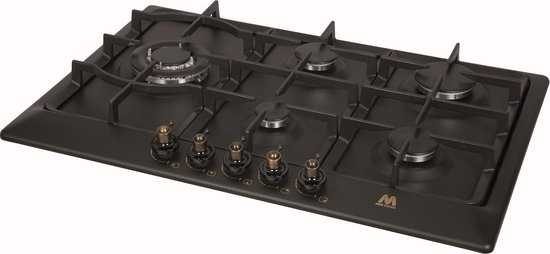 M-System kookplaat 5-pits zwart 75 cm | bol.com