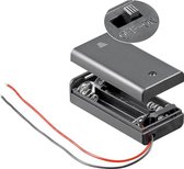 Batterijclip 2x AA met aan/uit schakelaar en kabel