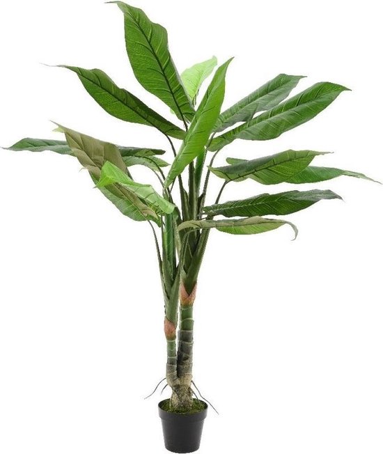 Grande plante artificielle Philodendron verte 120 cm en pot noir - Plantes...  | bol.com