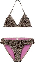 Shiwi Girls mini ruffle triangle bikini leopard - multi colour - 104