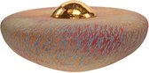 Urn keramiek. "Disk" groot Rainbow red.