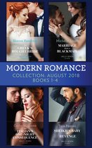 Modern Romance August 2018 Books 1-4 Collection: The Greek's Bought Bride / Marriage Made in Blackmail / The Italian's One-Night Consequence / Sheikh's Baby of Revenge