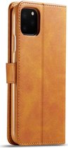 Apple iPhone 11 Pro Max Stand Portemonnee Bookcase Hoesje Bruin