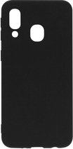 Shop4 - Samsung Galaxy A40 Hoesje - Zachte Back Case Mat Zwart
