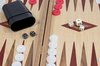 Afbeelding van het spelletje Backgammon Rood accenten - Eik en Walnoot - Prachtig 38x23cm Top Kwaliteit Klasse en Geweldig