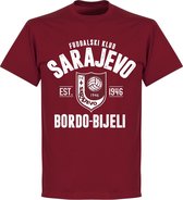 FK Sarajevo Established T-shirt - Bordeaux Rood - XXL